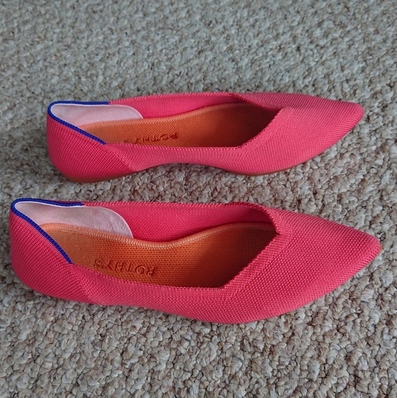 Rothy's the point coral pink flat size 7.5 - Picture 3 of 13